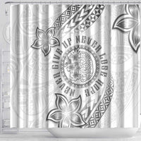 Brain Cancer Warrior Shower Curtain Never Give Up LT05 - Polynesian Pride