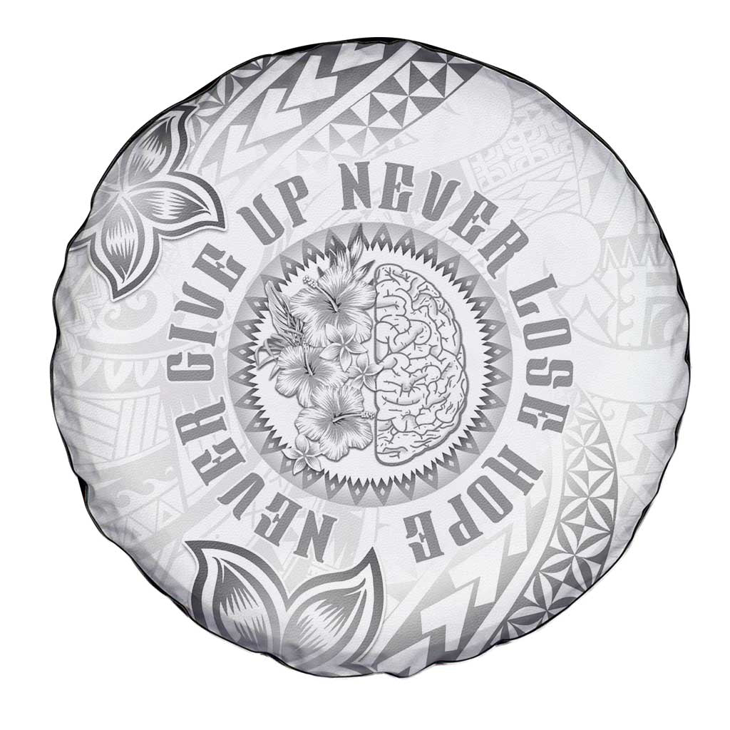 Brain Cancer Warrior Spare Tire Cover Never Give Up LT05 - Polynesian Pride