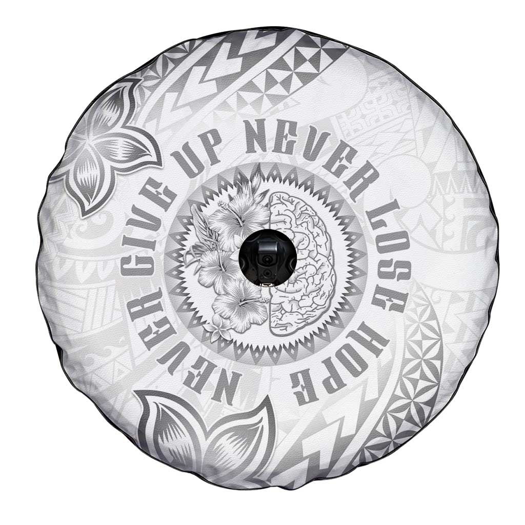 Brain Cancer Warrior Spare Tire Cover Never Give Up LT05 - Polynesian Pride