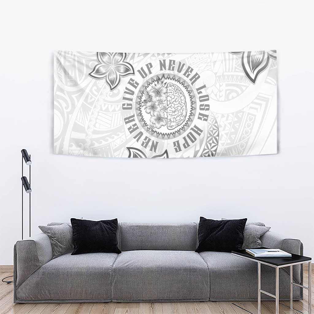 Brain Cancer Warrior Tapestry Never Give Up