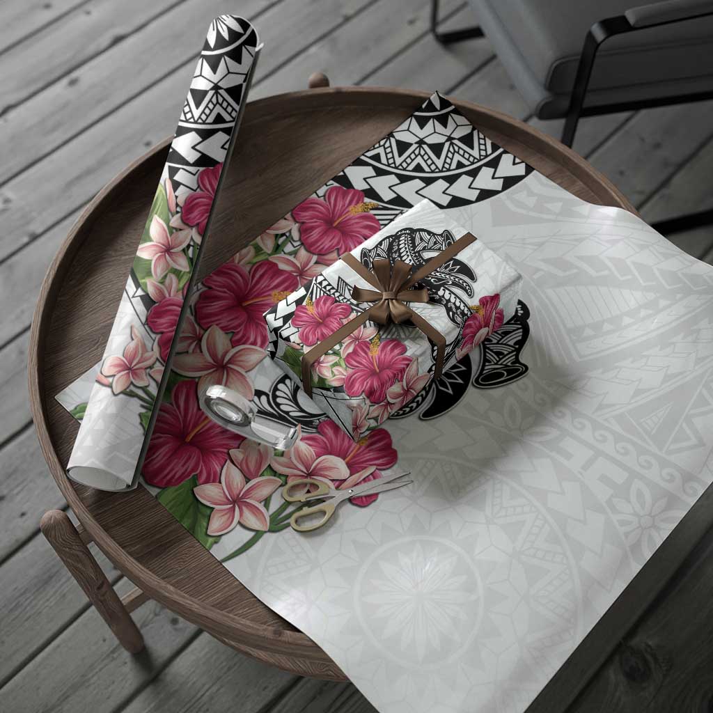 White Polynesian Hammerhead Shark Tribal Pattern Wrapping Paper - Polynesian Pride