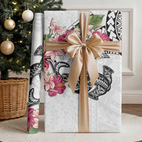 White Polynesian Hammerhead Shark Tribal Pattern Wrapping Paper - Polynesian Pride