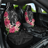 Black Polynesian Hammerhead Shark Tribal Pattern Car Seat Cover