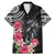 Black Polynesian Hammerhead Shark Tribal Pattern Family Matching Mermaid Dress and Hawaiian Shirt