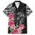 Black Polynesian Hammerhead Shark Tribal Pattern Family Matching Puletasi and Hawaiian Shirt