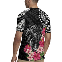 Black Polynesian Hammerhead Shark Tribal Pattern Rugby Jersey