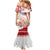 French Polynesia Internal Autonomy Day Mermaid Dress Tropical Hibiscus And Turtle Pattern