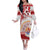 French Polynesia Internal Autonomy Day Off The Shoulder Long Sleeve Dress Tropical Hibiscus And Turtle Pattern