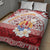 French Polynesia Internal Autonomy Day Quilt Bed Set Tropical Hibiscus And Turtle Pattern