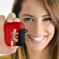 Tonga Emancipation Day AirPods Case Tongan Ngatu Pattern With Plumeria LT05 - Polynesian Pride