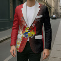 Personalised Tonga Emancipation Day Blazer Tongan Ngatu Pattern With Plumeria LT05 - Polynesian Pride