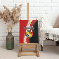 Tonga Emancipation Day Canvas Wall Art Tongan Ngatu Pattern With Plumeria LT05 - Polynesian Pride
