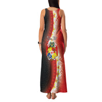 Personalised Tonga Emancipation Day Family Matching Tank Maxi Dress and Hawaiian Shirt Tongan Ngatu Pattern With Plumeria LT05 - Polynesian Pride