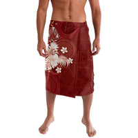 Tonga Ngatu Motifs Lavalava With Coat Of Arms Red LT05 Red - Polynesian Pride