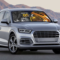 Papua New Guinea Auto Sun Shade Happy 50th Independence Anniversary - Polynesian Pride