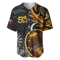 Personalised Papua New Guinea Baseball Jersey Happy 50th Independence Anniversary - Polynesian Pride