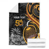 Personalised Papua New Guinea Blanket Happy 50th Independence Anniversary - Polynesian Pride