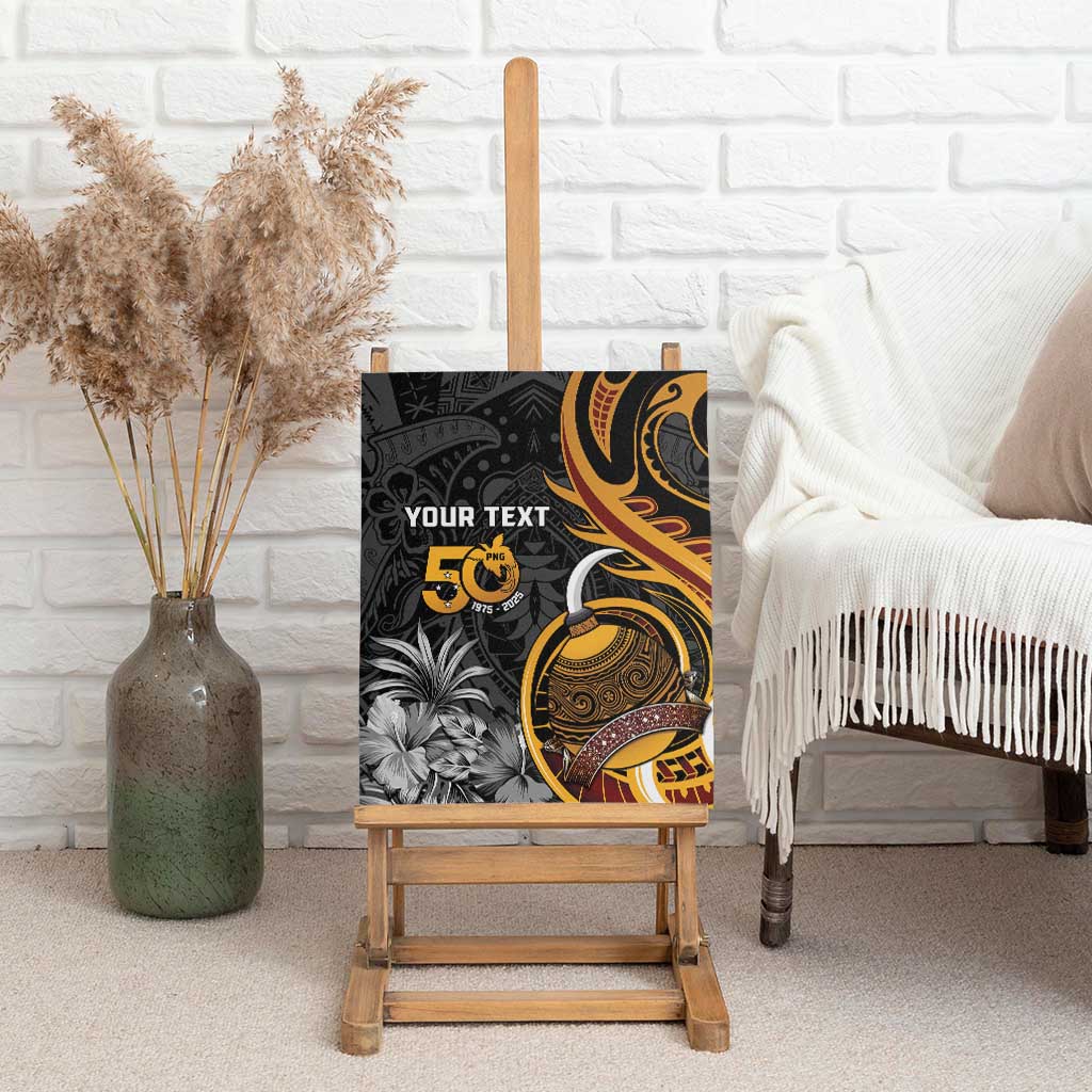 Personalised Papua New Guinea Canvas Wall Art Happy 50th Independence Anniversary - Polynesian Pride