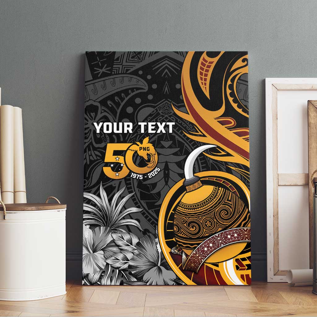 Personalised Papua New Guinea Canvas Wall Art Happy 50th Independence Anniversary - Polynesian Pride