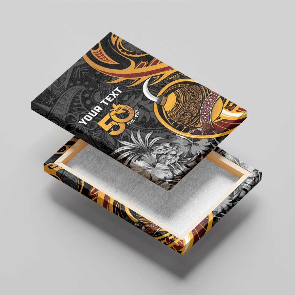 Personalised Papua New Guinea Canvas Wall Art Happy 50th Independence Anniversary - Polynesian Pride
