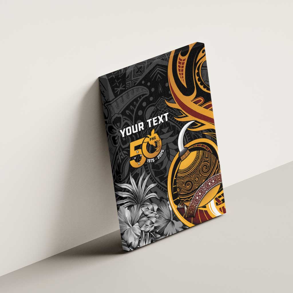 Personalised Papua New Guinea Canvas Wall Art Happy 50th Independence Anniversary - Polynesian Pride