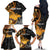 Personalised Papua New Guinea Family Matching Off The Shoulder Long Sleeve Dress and Hawaiian Shirt Happy 50th Independence Anniversary - Polynesian Pride