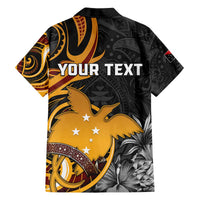 Personalised Papua New Guinea Family Matching Off The Shoulder Long Sleeve Dress and Hawaiian Shirt Happy 50th Independence Anniversary - Polynesian Pride