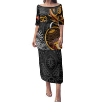 Personalised Papua New Guinea Family Matching Puletasi and Hawaiian Shirt Happy 50th Independence Anniversary - Polynesian Pride