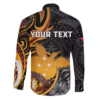 Personalised Papua New Guinea Family Matching Short Sleeve Bodycon Dress and Hawaiian Shirt Happy 50th Independence Anniversary - Polynesian Pride