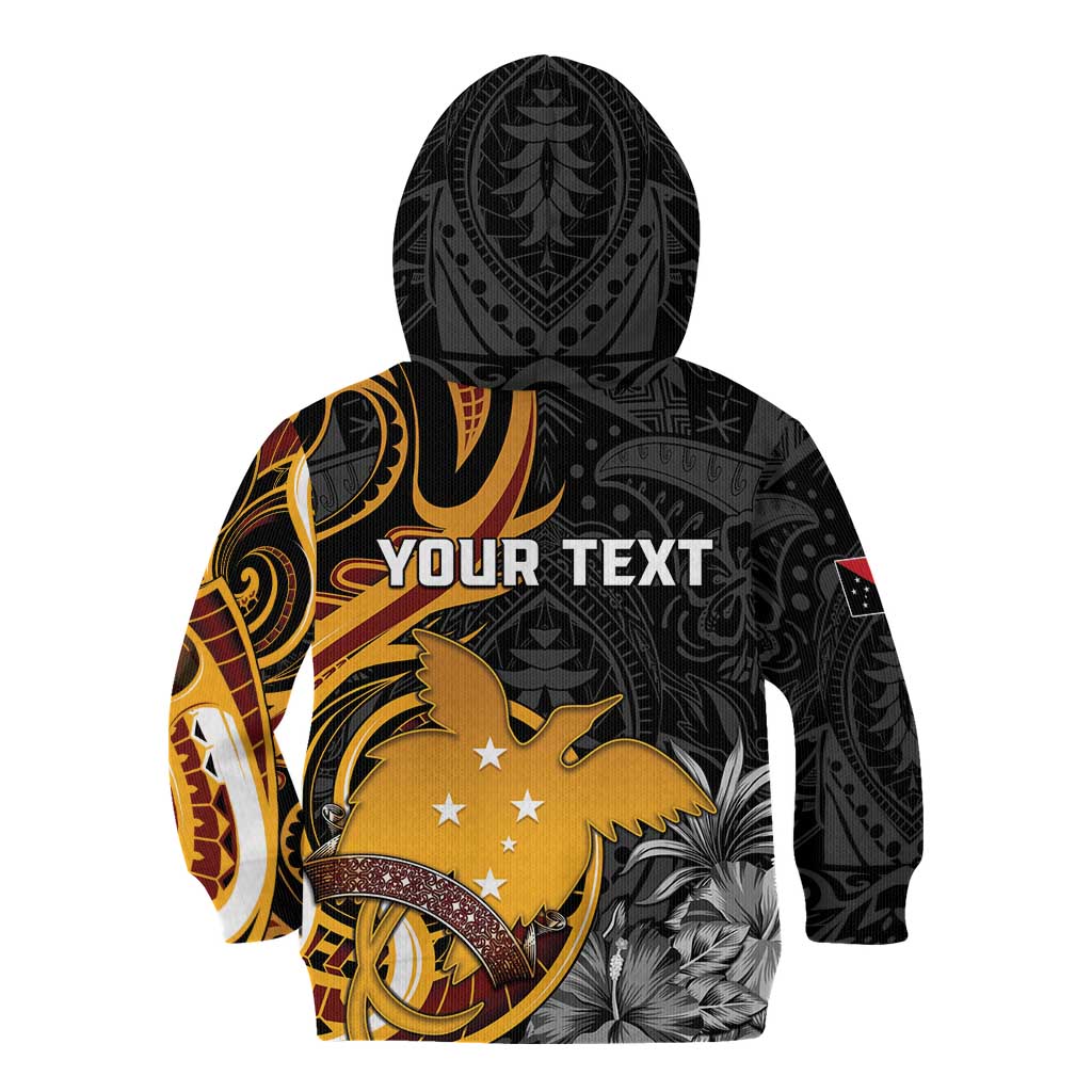 Personalised Papua New Guinea Kid Hoodie Happy 50th Independence Anniversary - Polynesian Pride