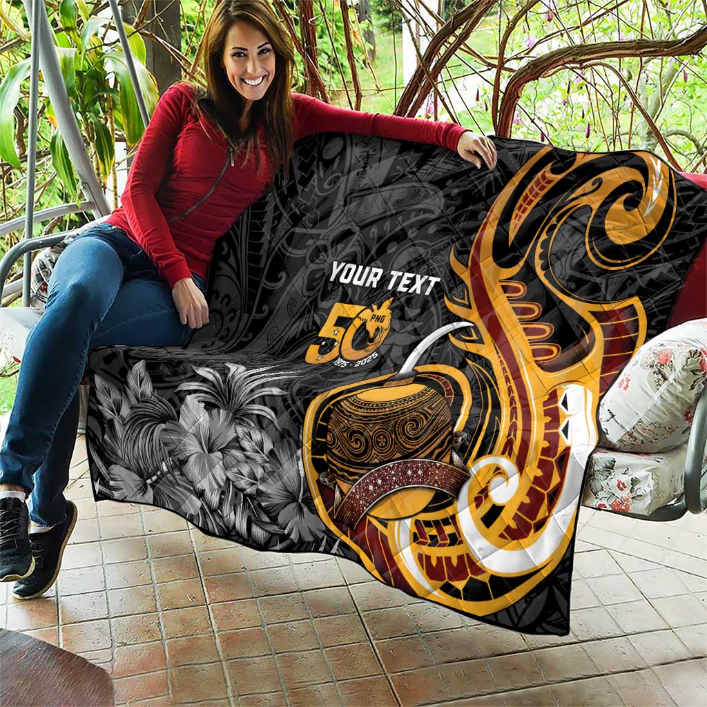 Personalised Papua New Guinea Quilt Happy 50th Independence Anniversary - Polynesian Pride