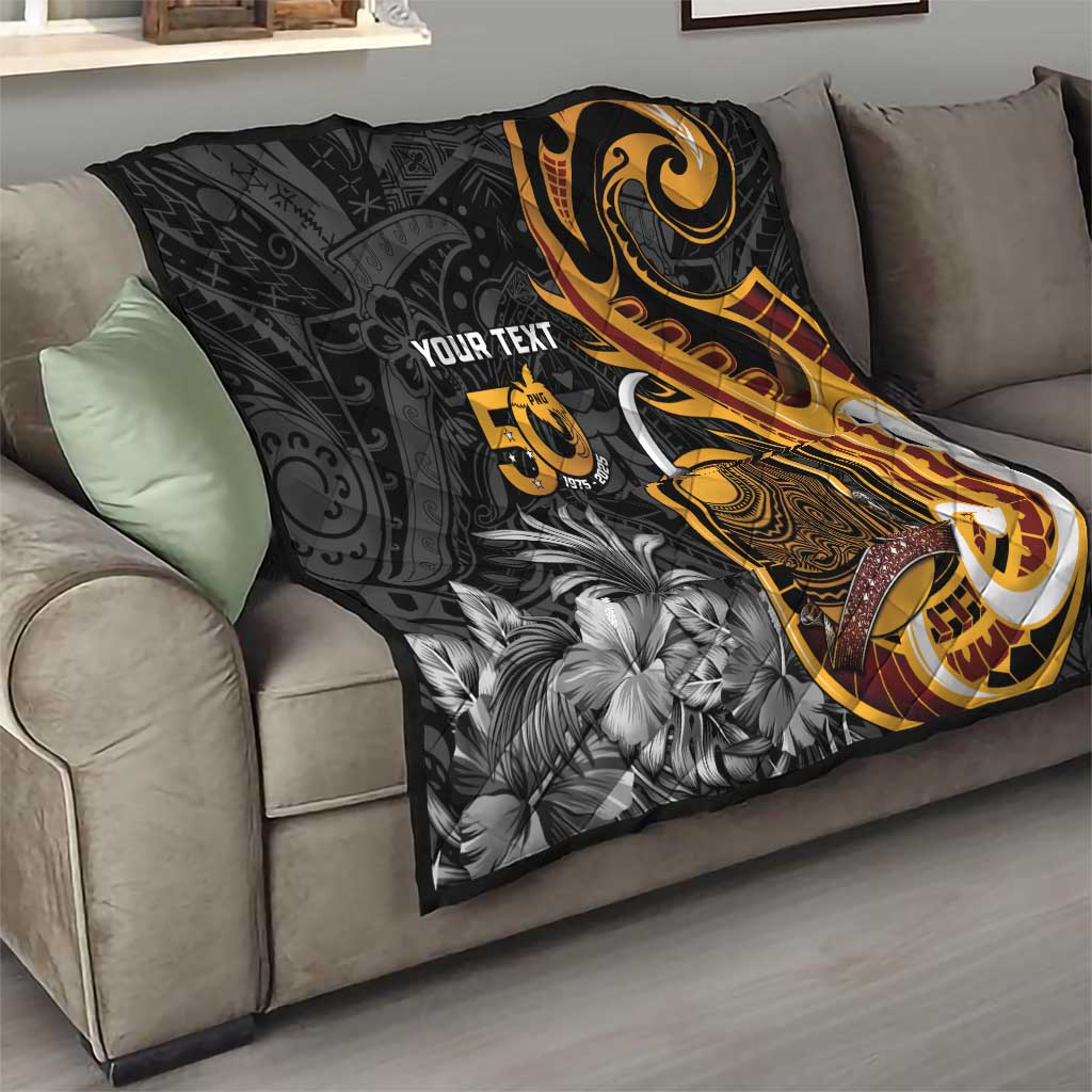 Personalised Papua New Guinea Quilt Happy 50th Independence Anniversary - Polynesian Pride