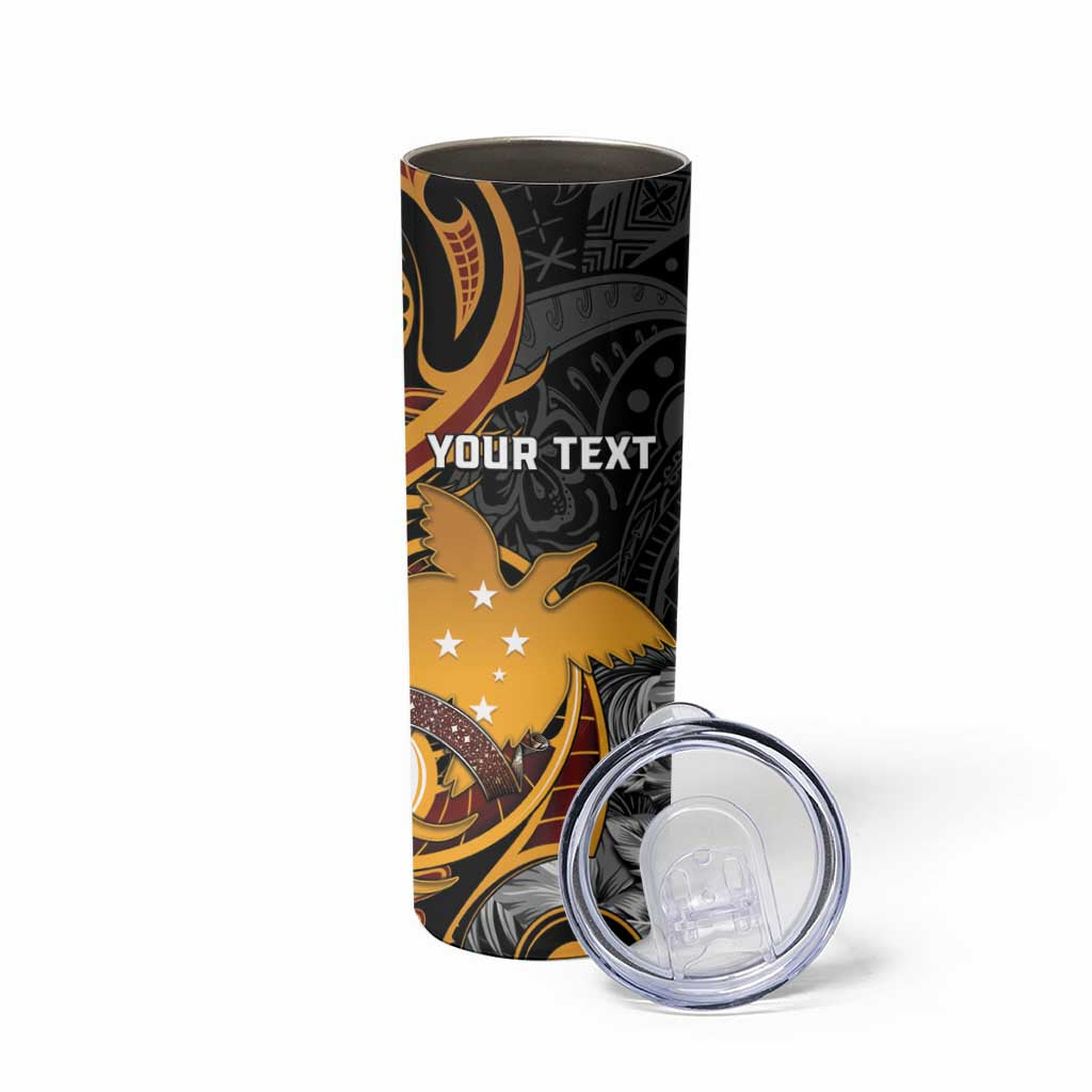 Personalised Papua New Guinea Skinny Tumbler Happy 50th Independence Anniversary - Polynesian Pride