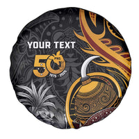 Personalised Papua New Guinea Spare Tire Cover Happy 50th Independence Anniversary - Polynesian Pride