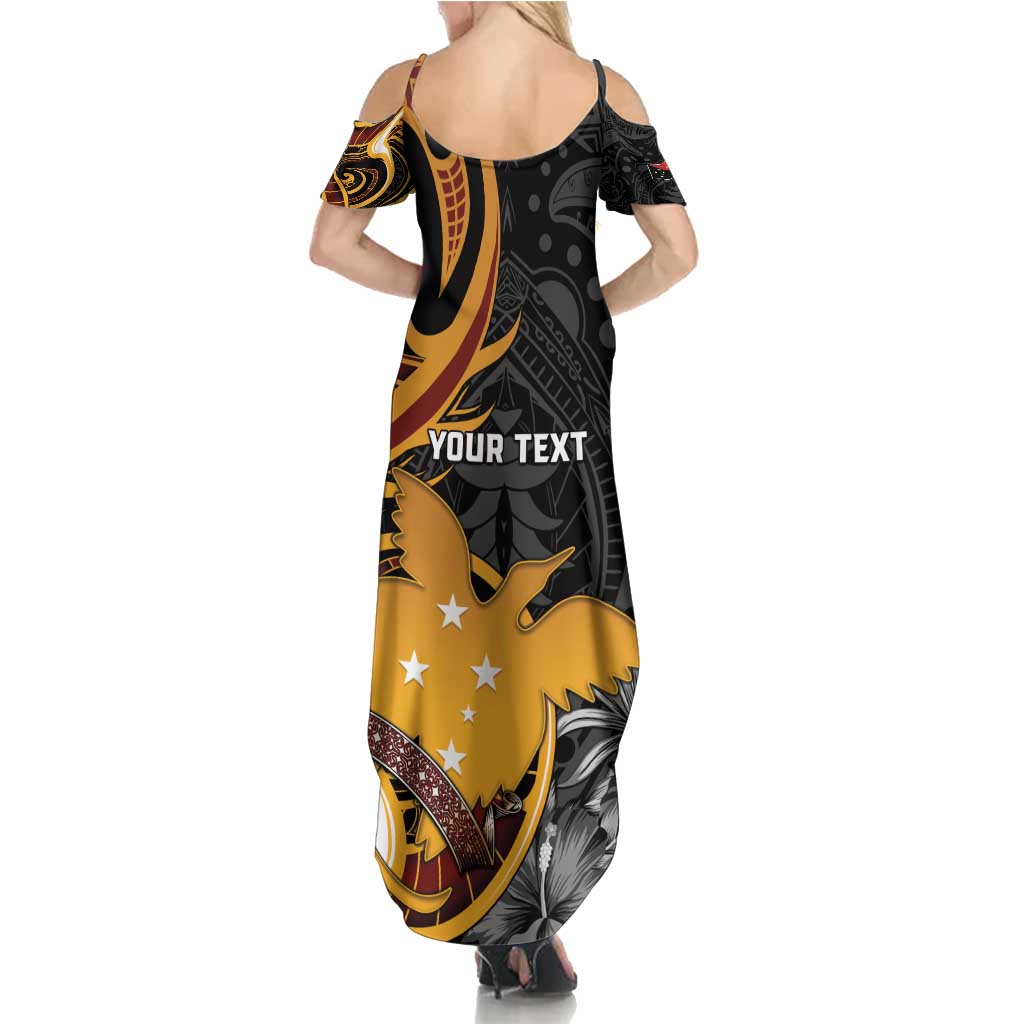 Personalised Papua New Guinea Summer Maxi Dress Happy 50th Independence Anniversary - Polynesian Pride