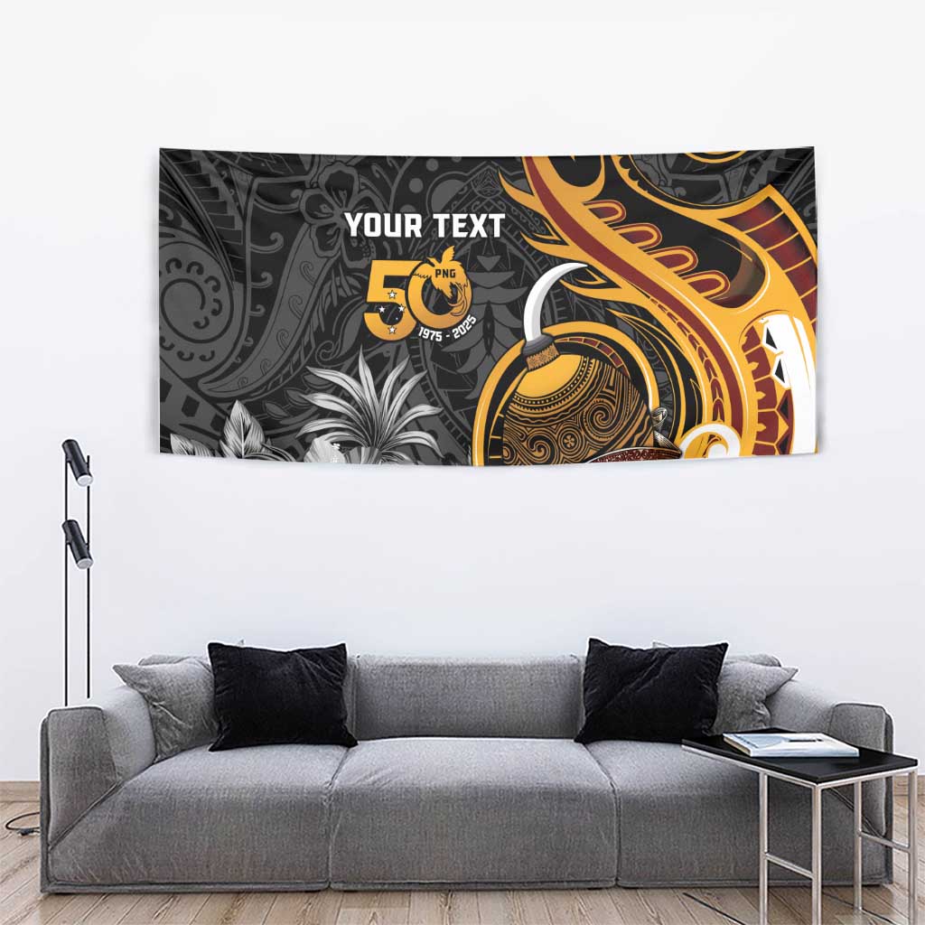 Personalised Papua New Guinea Tapestry Happy 50th Independence Anniversary - Polynesian Pride