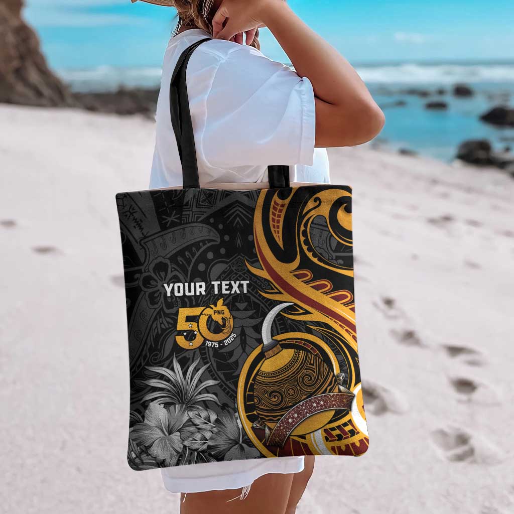 Personalised Papua New Guinea Tote Bag Happy 50th Independence Anniversary LT05 - Polynesian Pride