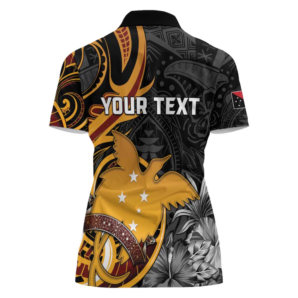 Personalised Papua New Guinea Women Polo Shirt Happy 50th Independence Anniversary - Polynesian Pride