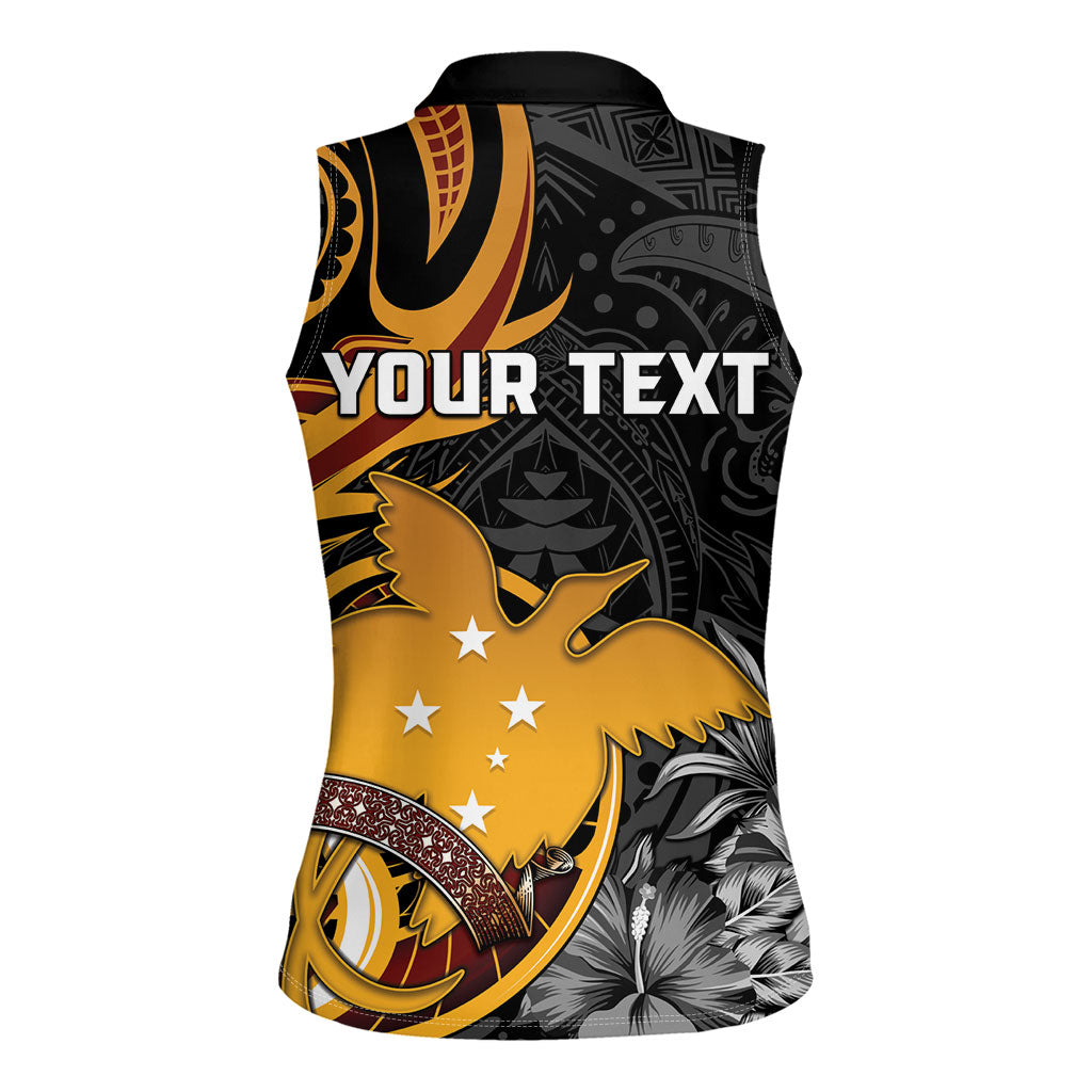 Personalised Papua New Guinea Women Sleeveless Polo Shirt Happy Independence Day LT05 - Polynesian Pride