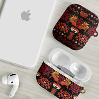 Papua Batik Motif AirPods Case Papua Spirit Black Version - Polynesian Pride