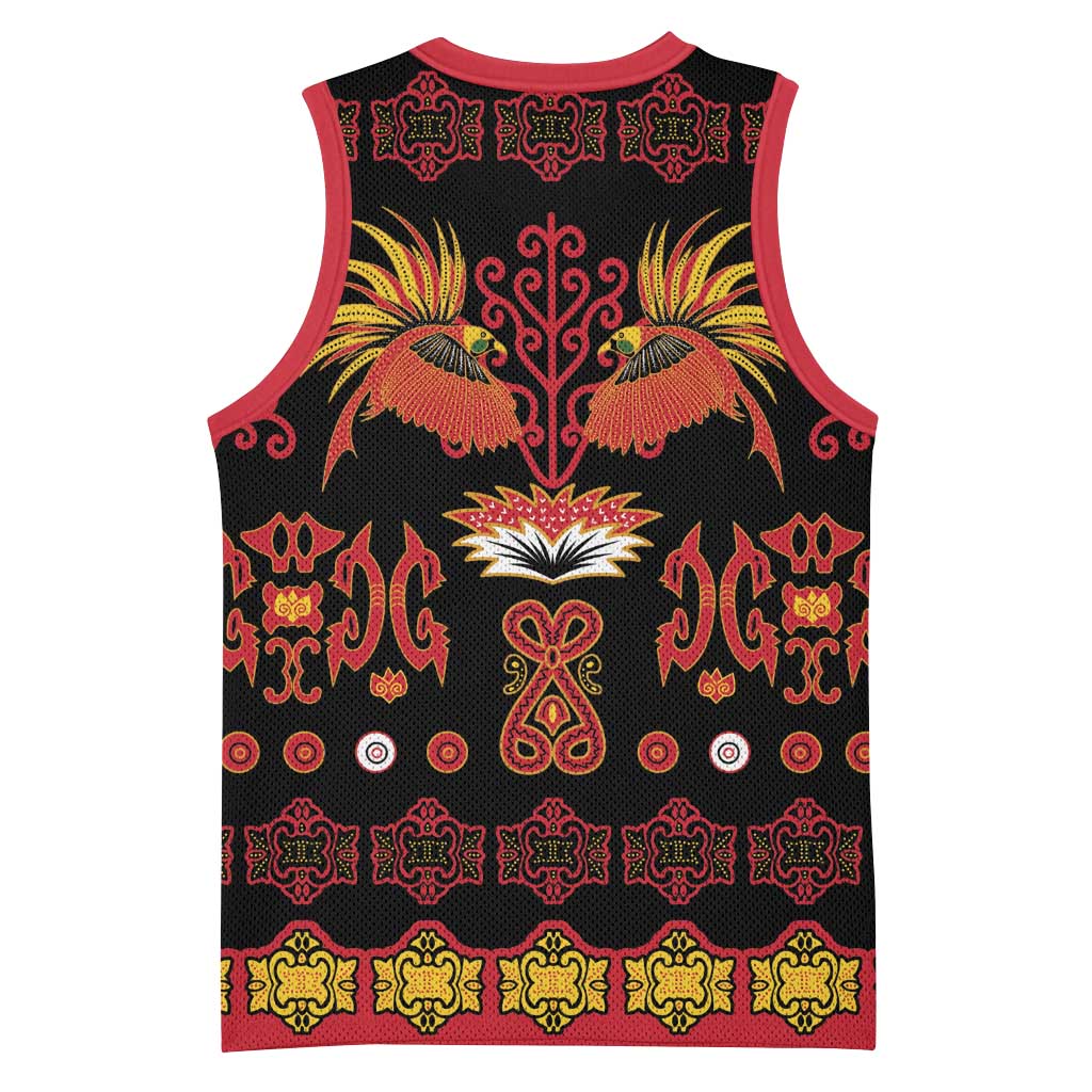 Papua Batik Motif Basketball Jersey Papua Spirit Black Version - Polynesian Pride