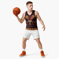 Papua Batik Motif Basketball Jersey Papua Spirit Black Version - Polynesian Pride