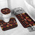 Papua Batik Motif Bathroom Set Papua Spirit Black Version - Polynesian Pride