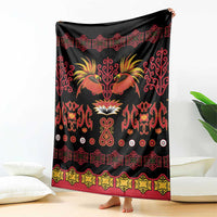 Papua Batik Motif Blanket Papua Spirit Black Version - Polynesian Pride