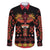 Papua Batik Motif Family Matching Off Shoulder Short Dress and Hawaiian Shirt Papua Spirit Black Version - Polynesian Pride