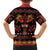 Papua Batik Motif Family Matching Summer Maxi Dress and Hawaiian Shirt Papua Spirit Black Version - Polynesian Pride