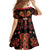 Papua Batik Motif Family Matching Summer Maxi Dress and Hawaiian Shirt Papua Spirit Black Version - Polynesian Pride