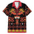 Papua Batik Motif Family Matching Summer Maxi Dress and Hawaiian Shirt Papua Spirit Black Version - Polynesian Pride