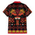 Papua Batik Motif Family Matching Summer Maxi Dress and Hawaiian Shirt Papua Spirit Black Version - Polynesian Pride