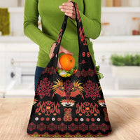 Papua Batik Motif Grocery Bag Papua Spirit Black Version - Polynesian Pride